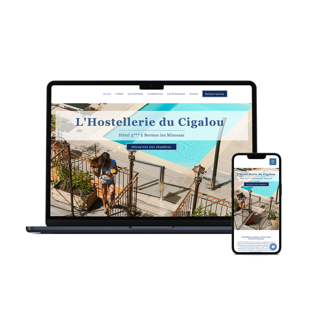 Refonte totale du site internet pour l'hôtel 3*** Hostellerie du Cigalou